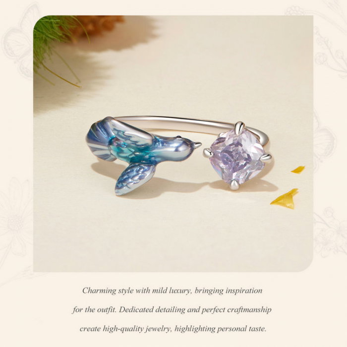 Inel argint cu pescarel albastru [13]