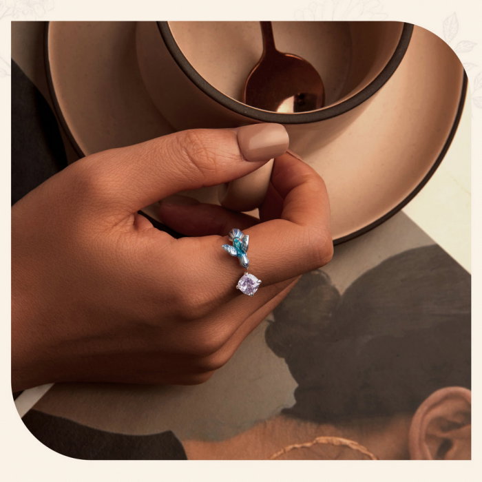 Inel argint cu pescarel albastru [8]