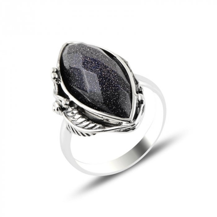 Inel argint cu piatra soarelui albastra [1]