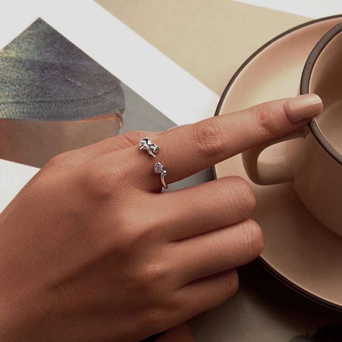 Inel argint cu pisicuta [4]