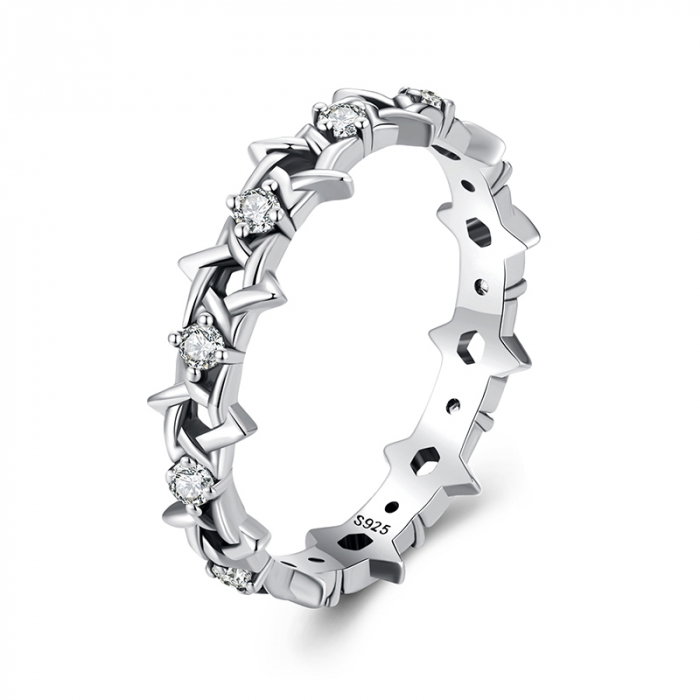 Inel argint cu Steaua lui David si zirconii [1]