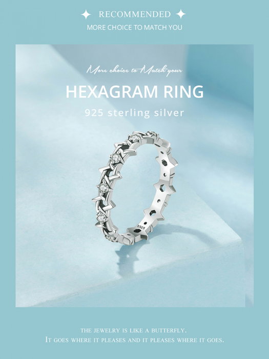 Inel argint cu Steaua lui David si zirconii [21]