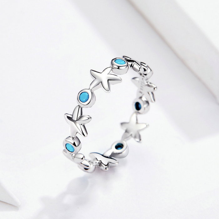 Inel argint cu stelute de mare [2]