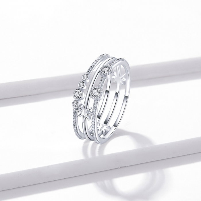 Inel argint cu stelute si zirconii [3]