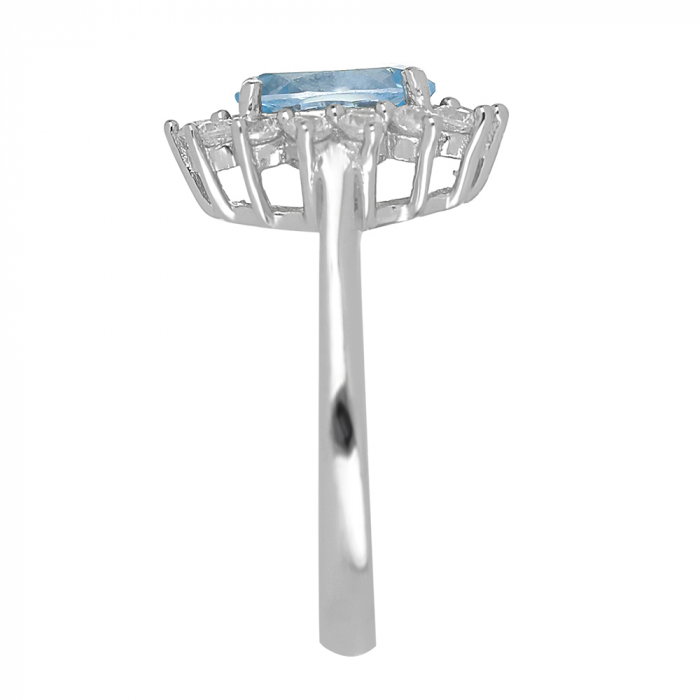 Inel argint cu topaz si cristale de zirconiu alb - IVA0096 [5]