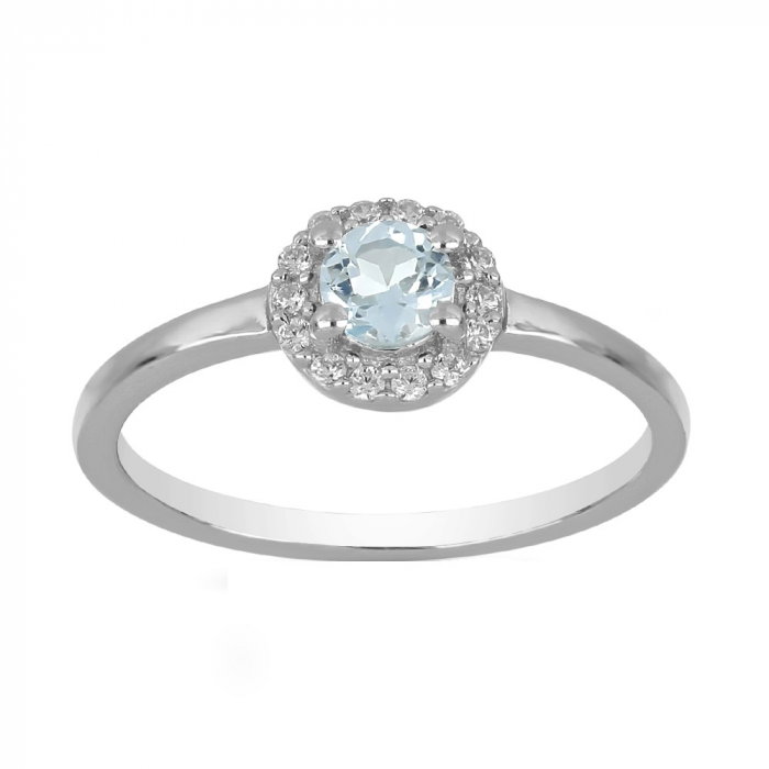 Inel argint cu topaz si cristale de zirconiu alb - IVA0121 [1]