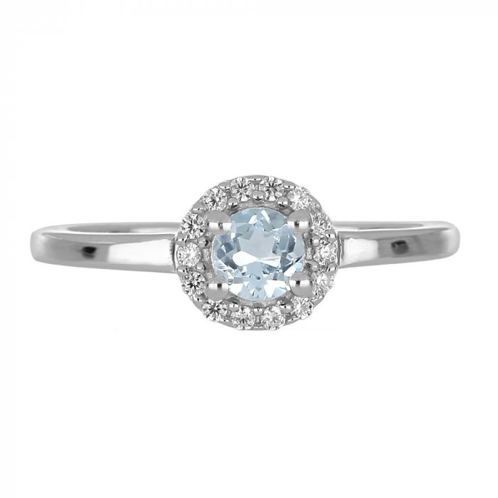 Inel argint cu topaz si cristale de zirconiu alb - IVA0121 [3]