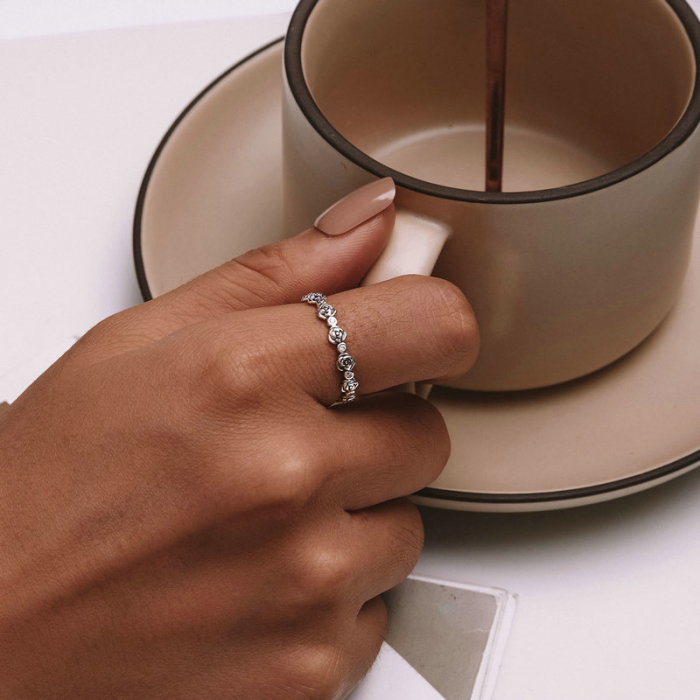 Inel argint cu trandafiri [3]