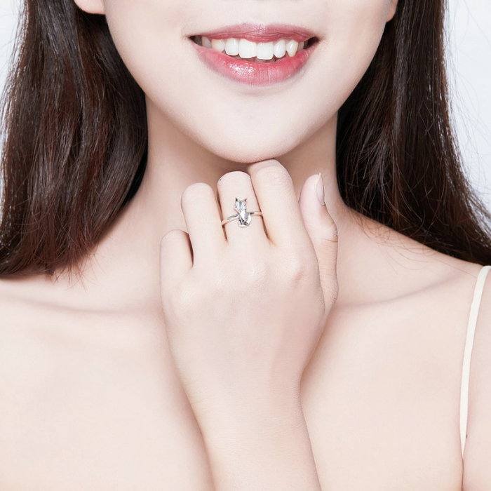 Inel argint reglabil cu vulpe [4]