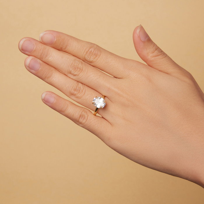 Inel argint cu Zirconia oval [7]