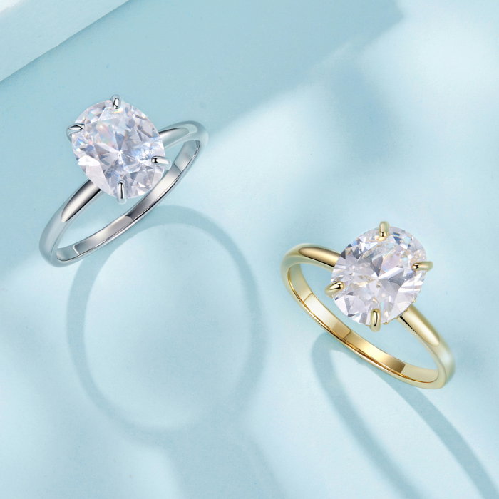 Inel argint cu Zirconia oval [13]