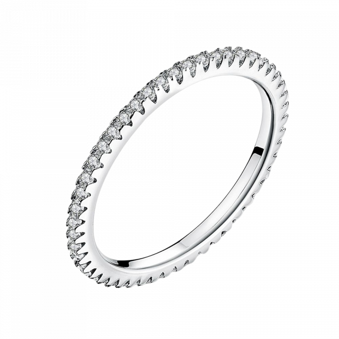 Inel argint cu zirconii albe [1]