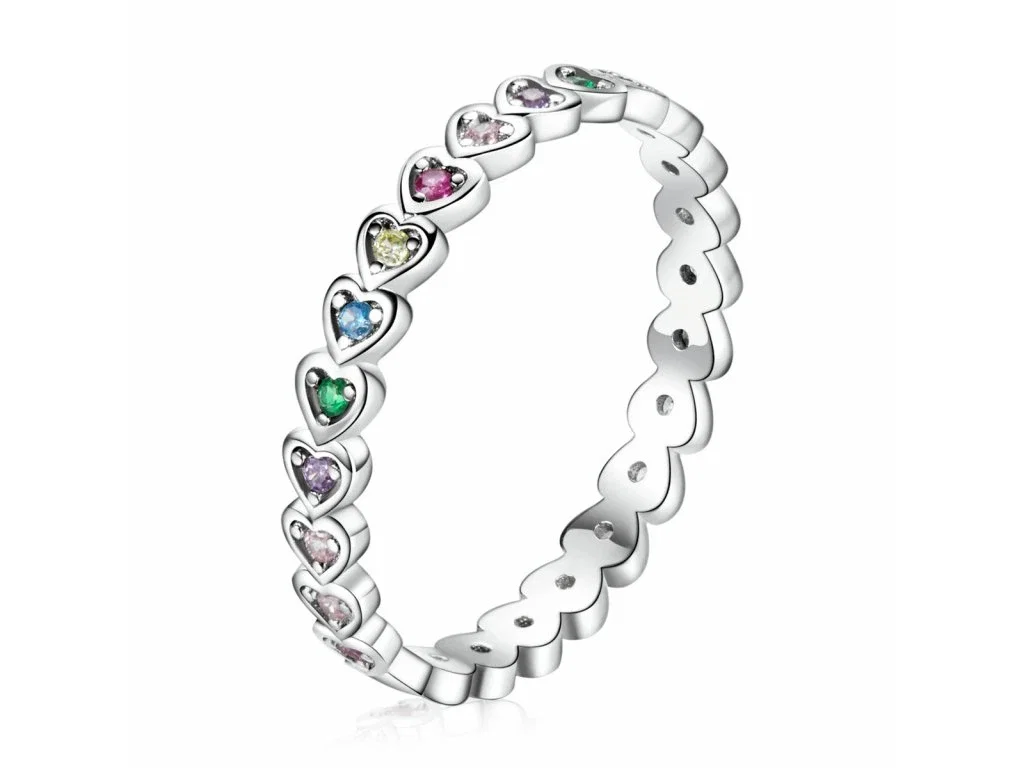 Inel argint cu zirconii colorate [1]