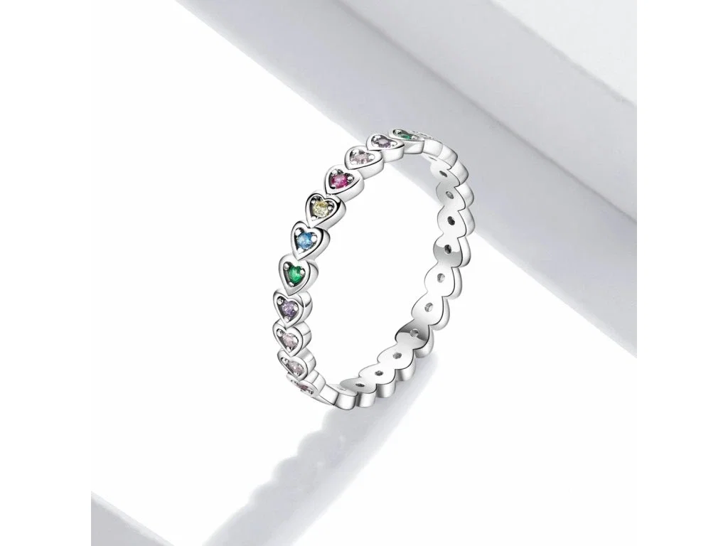 Inel argint cu zirconii colorate [6]