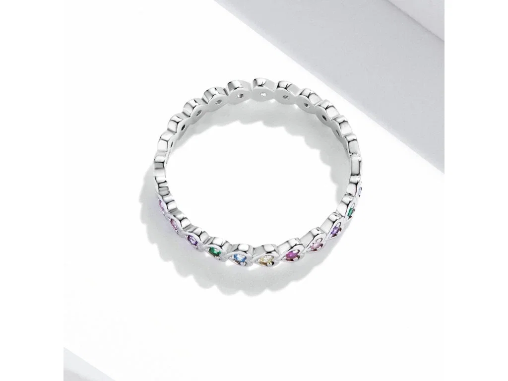 Inel argint cu zirconii colorate [5]
