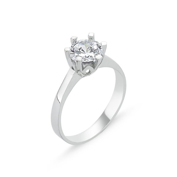 Inel argint cu Zirconiu Alb - Solitaire [1]