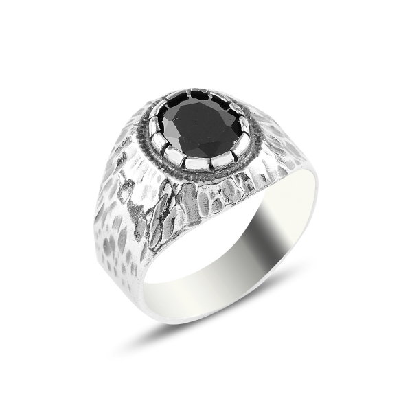 Inel argint cu zirconiu negru [1]
