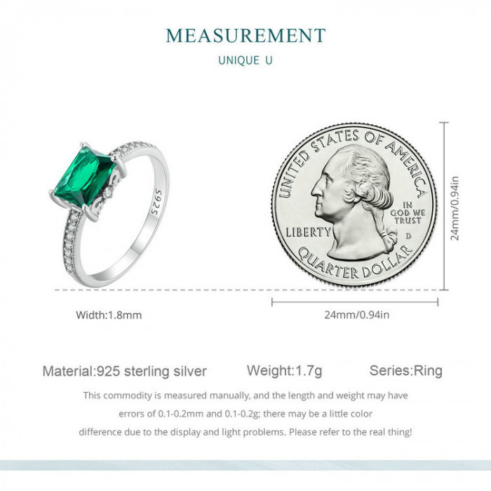 Inel argint cu zirconiu smarald [11]