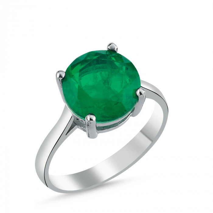 Inel argint cu zirconiu verde [1]