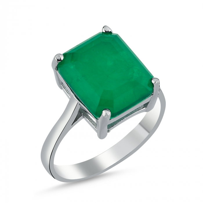 Inel argint cu zirconiu verde [1]