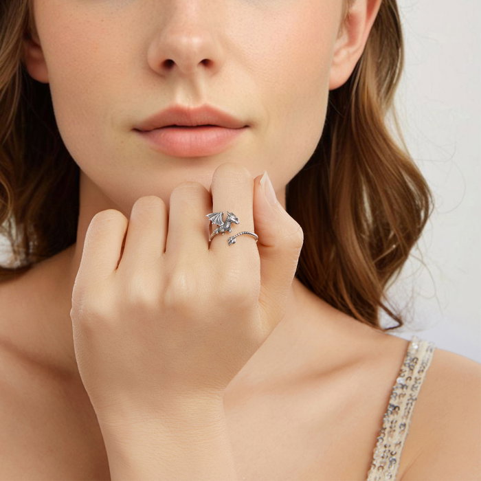 Inel argint dragon zburator [3]