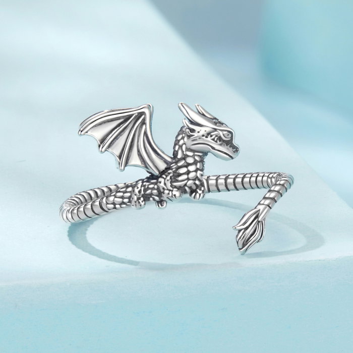 Inel argint dragon zburator [6]