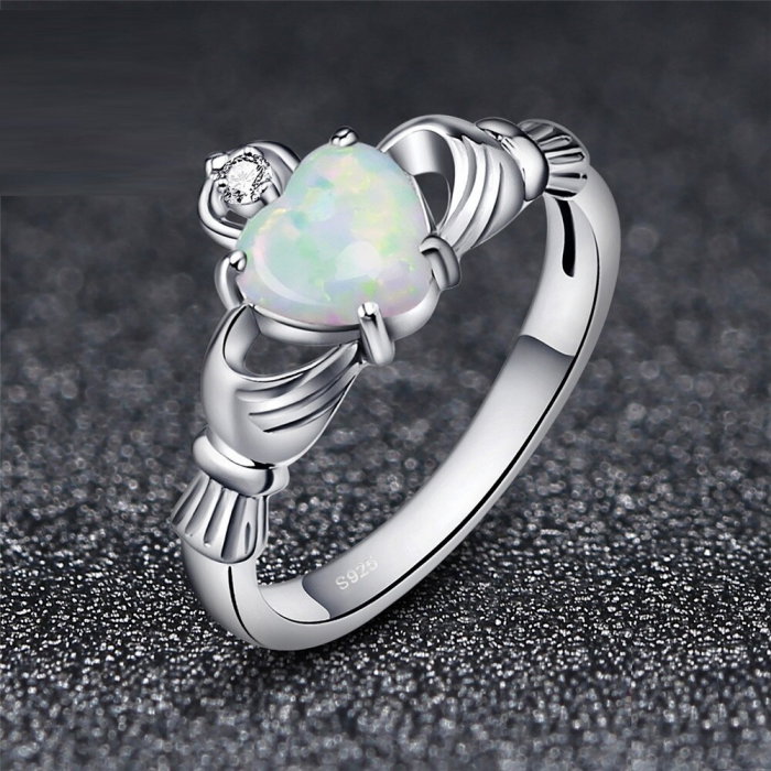 Inel argint 925 Claddagh model irlandez [2]