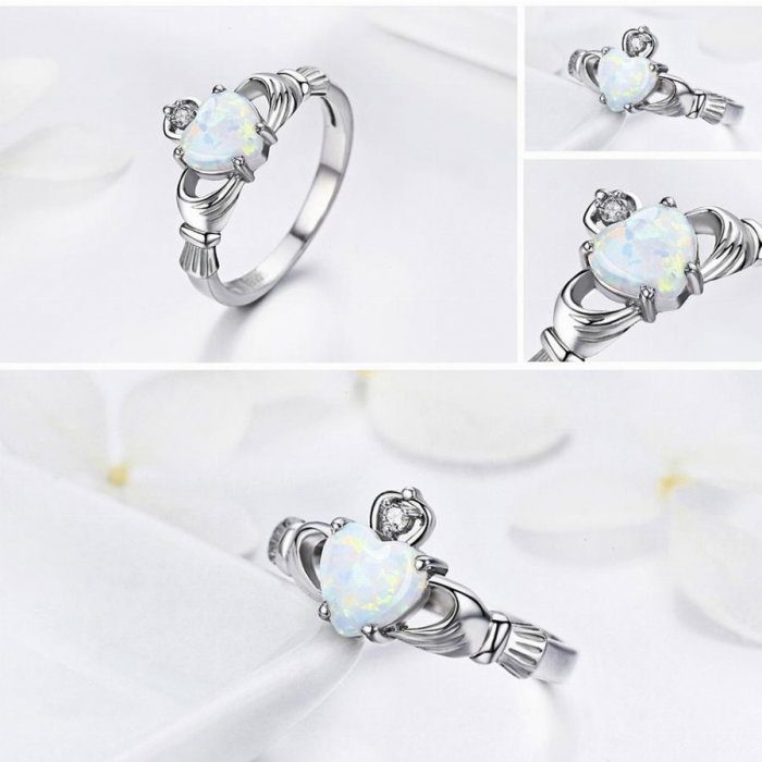 Inel argint 925 Claddagh model irlandez [8]