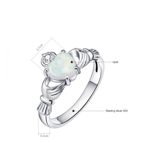 Inel argint 925 Claddagh model irlandez [5]