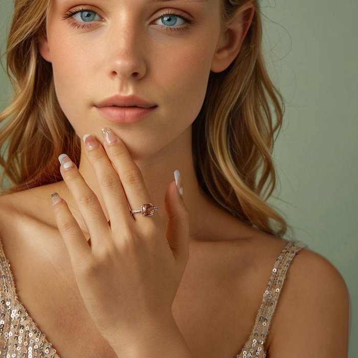 Inel argint elegant cu cristal [6]