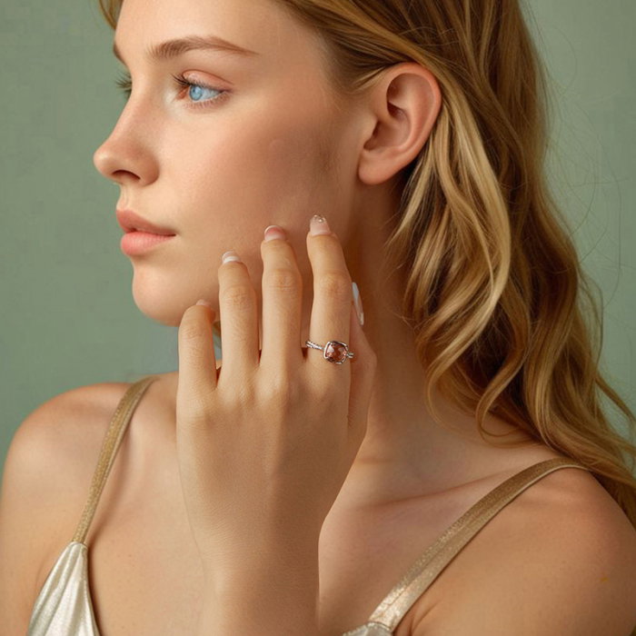 Inel argint elegant cu cristal [10]