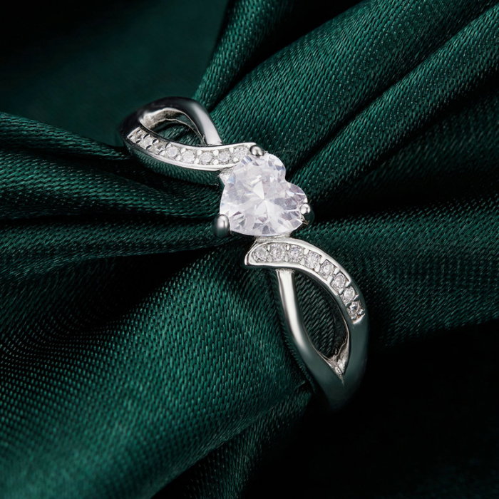 Inel argint elegant cu inimioara [11]