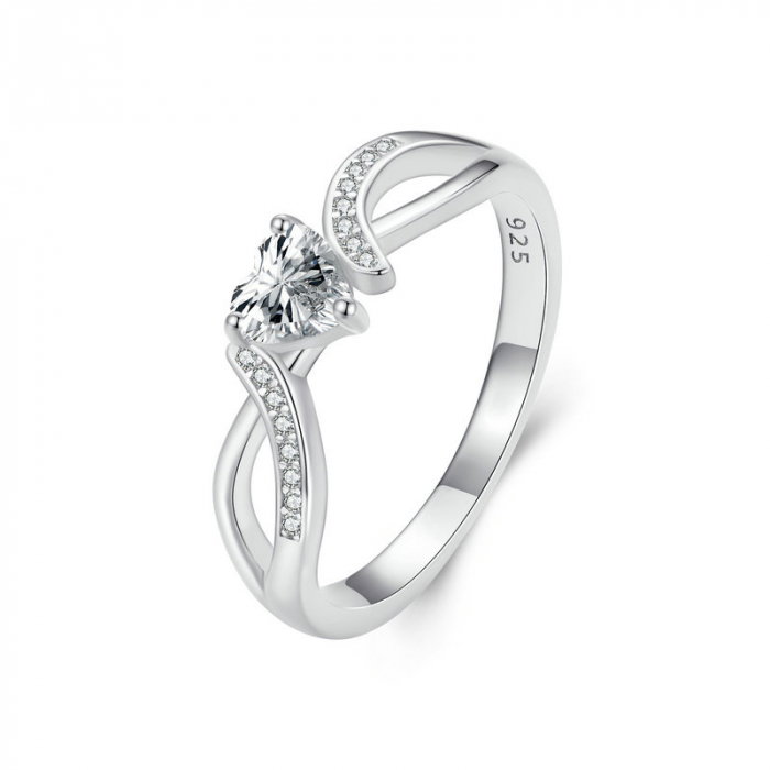 Inel argint elegant cu inimioara [18]