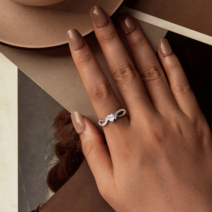 Inel argint elegant cu inimioara [12]