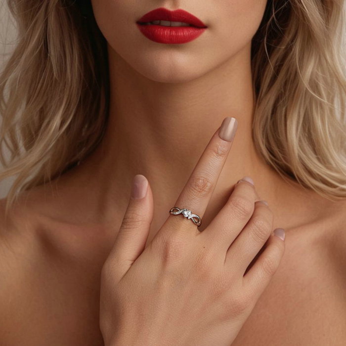 Inel argint elegant cu inimioara [6]