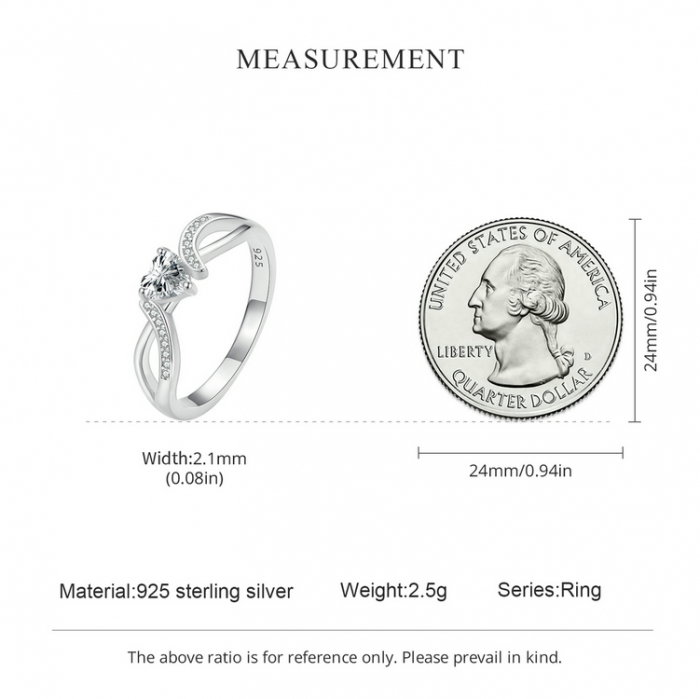 Inel argint elegant cu inimioara [15]