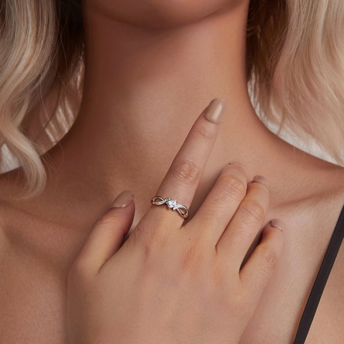 Inel argint elegant cu inimioara [4]