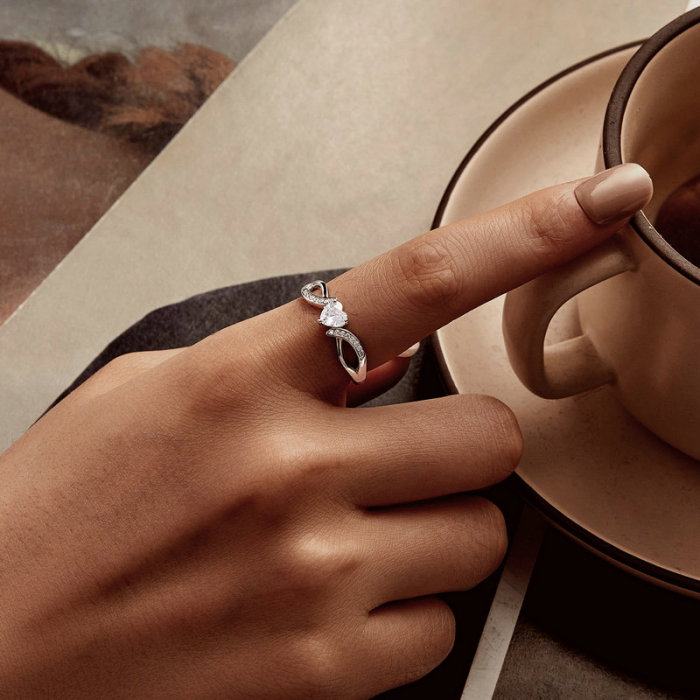 Inel argint elegant cu inimioara [13]