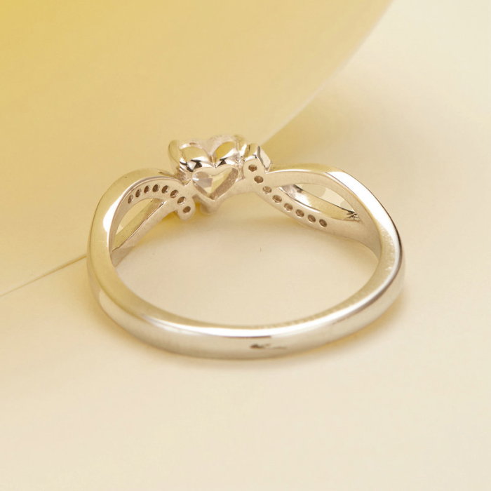 Inel argint elegant cu inimioara [9]