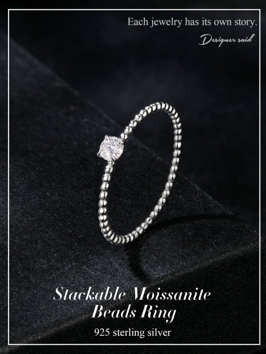 Inel argint elegant cu Moissanit [15]