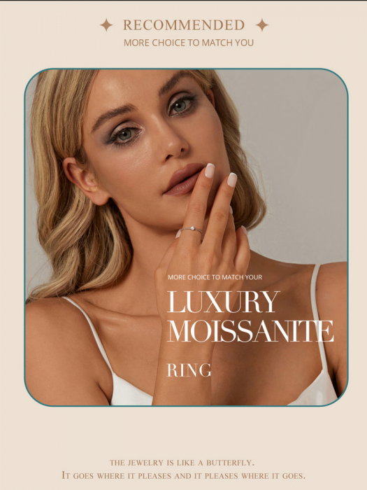 Inel argint elegant cu Moissanit [14]