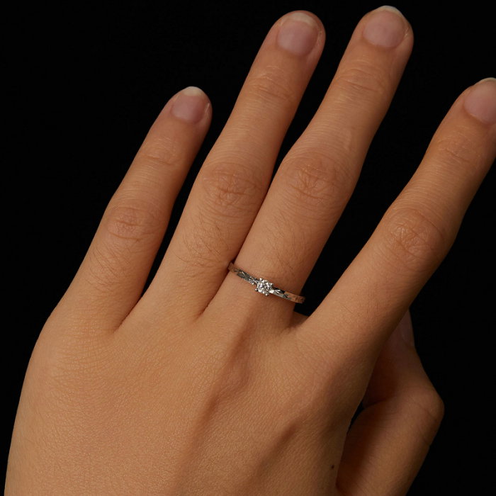 Inel argint elegant cu Moissanit [8]