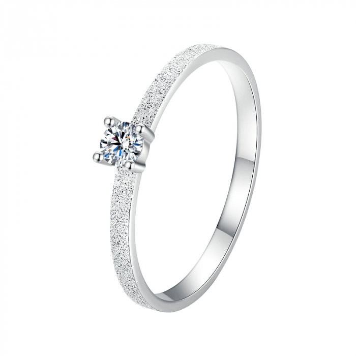 Inel argint elegant cu Moissanit [1]