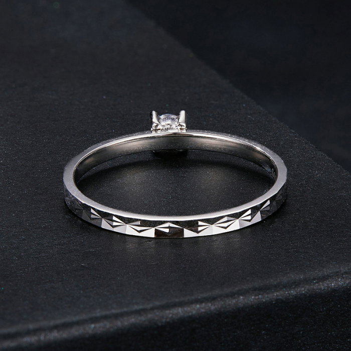 Inel argint elegant cu Moissanit [7]