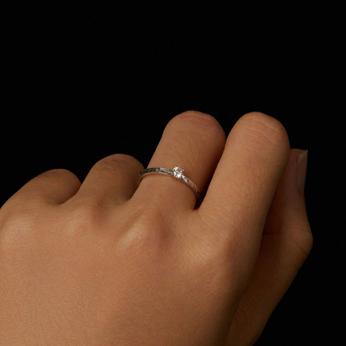 Inel argint elegant cu Moissanit [9]