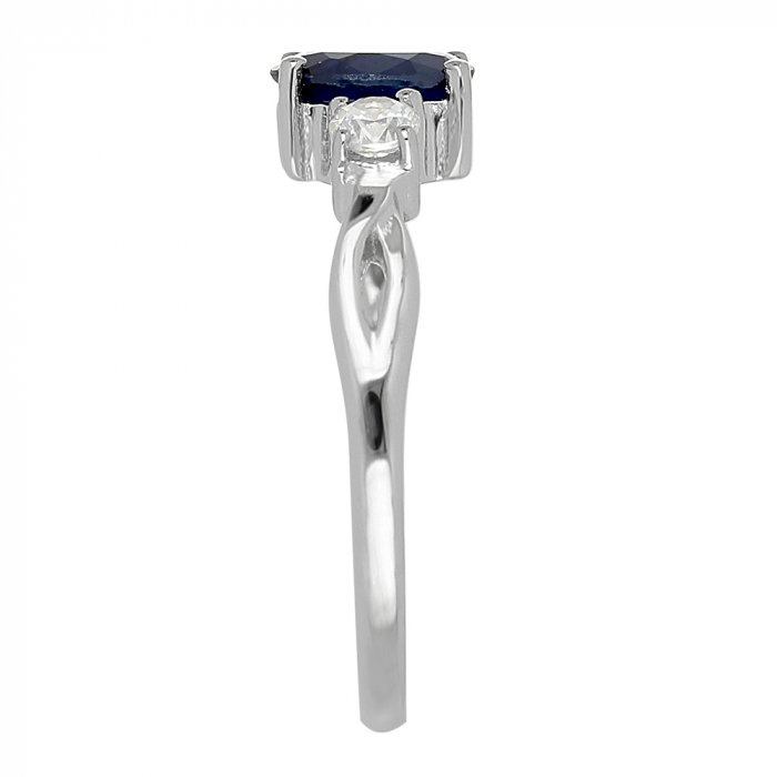 Inel argint elegant cu safir si zirconiu alb - IVA0086 [5]