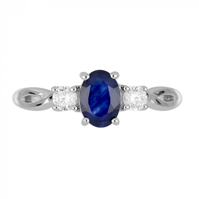 Inel argint elegant cu safir si zirconiu alb - IVA0086 [3]
