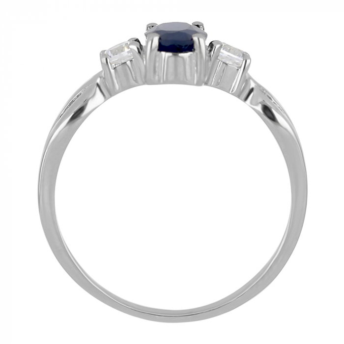 Inel argint elegant cu safir si zirconiu alb - IVA0086 [4]