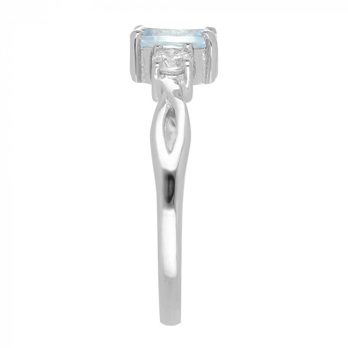 Inel argint elegant cu topaz si zirconiu alb - IVA0090 [5]