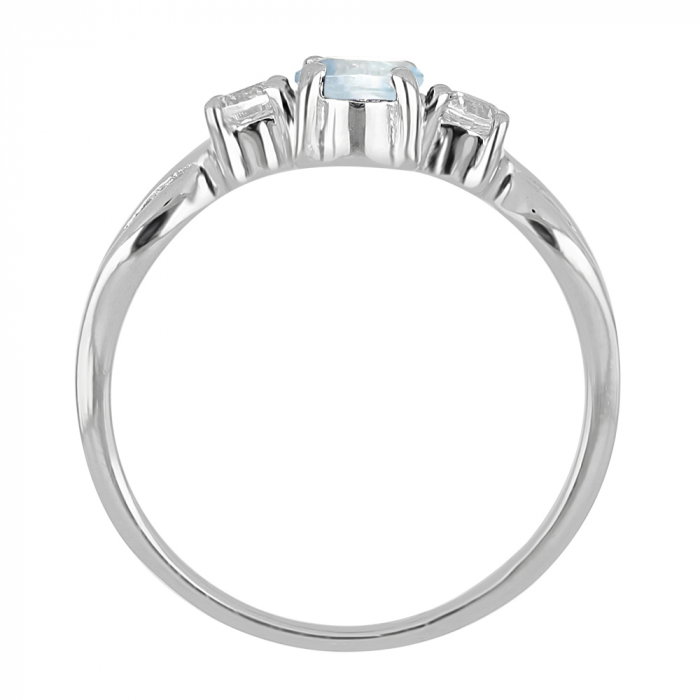 Inel argint elegant cu topaz si zirconiu alb - IVA0090 [2]